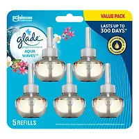 Recharge d'huile parfumée Glade PlugIns® (paquet de 5) VP - Aqua Waves™