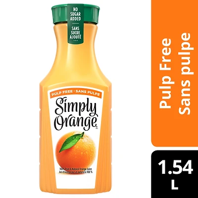 Simply Orange Bouteille Sans Pulpe, 1.54 Litres