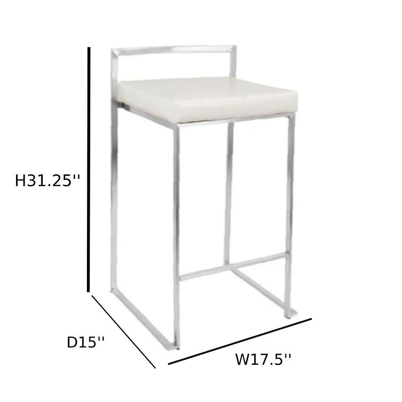 Tabouret de bar sans dossier Salem – Design élégant avec pieds chromés et revêtement en PU, ajout moderne et élégant à n'importe quelle cuisine ou bar