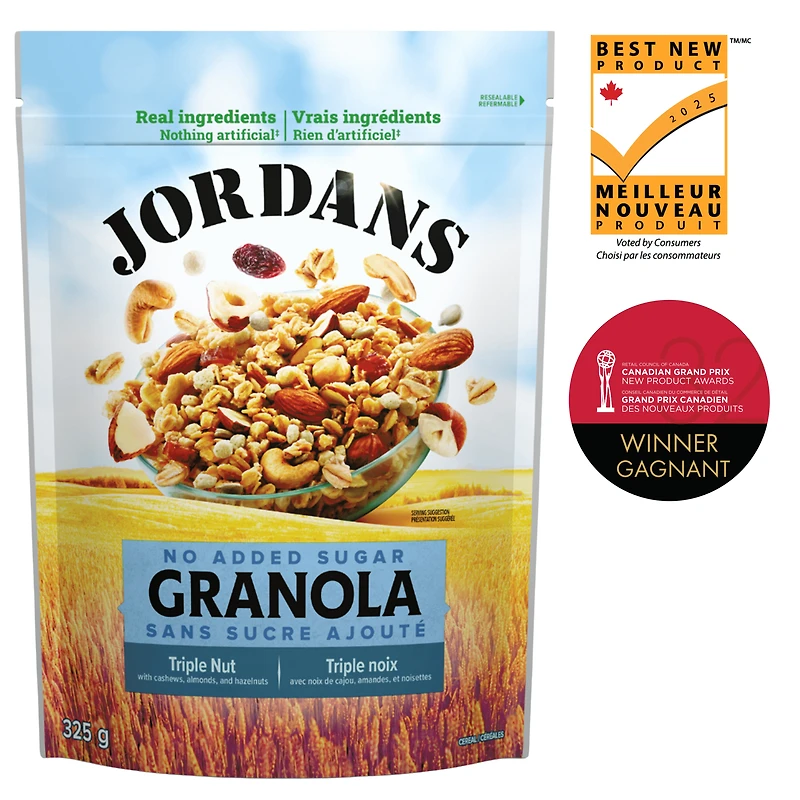 Jordans No Added Sugar Triple Nut Granola, 325 g