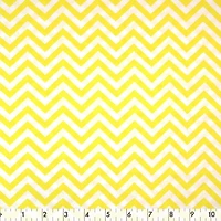 Fabric Creations Yellow and White Chevrons Fat Quarter Pre-Cut Fabric - 18" x 21" / 45cm x 53cm