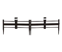 Sunjoy Clôture de jardin solaire en fer panneau de clôture en treillis métallique, clôture décorative extérieure pour jardin (paquet de 5)