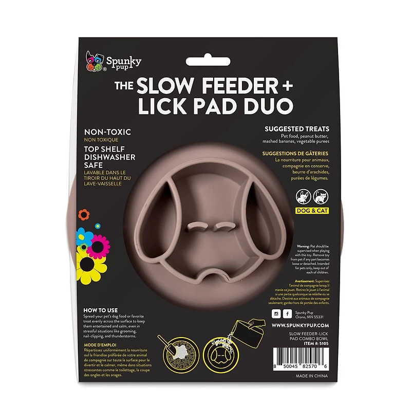 Slow Feeder - Lick Pad Combo Dog Toy