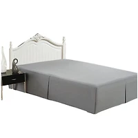 Jupe de lit Marina Décoration, ultra douce et soyeuse, de qualité hôtelière, toutes saisons, avec poches profondes, 40 cm de hauteur, en rayonne de bambou massif, couleur grise