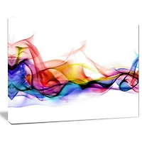 Design Art Abstract Smoke Contemporary Artwork Canvas Print