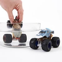 Monster Jam, Monster trucks Monster Mutt vs. Jurassic Attack officiels qui changent de couleur en métal moulé, échelle 1:64
