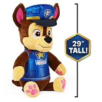 PAW Patrol, Peluche géante Chase du film, 73,7 cm, jouets pour les enfants à partir de 3 ans