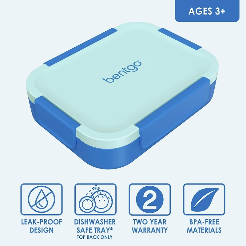 Bentgo Kids Snap & Go Leak-Proof Lunch Box - Blue