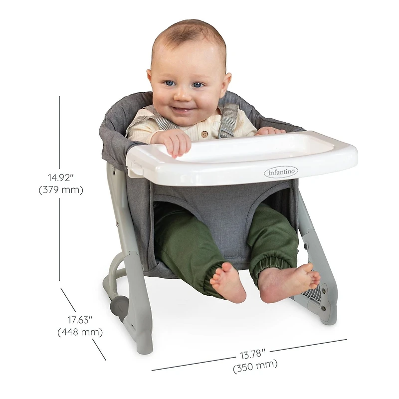 Infantino The Ultimate Travel Booster, Foldable high chair booster