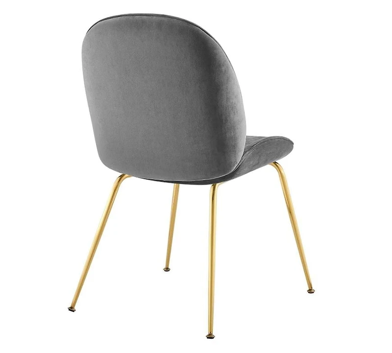 Take Me Home Green Velvet Dining Chair – Set of 4 with Plush Thick Seats, Luxurious Velvet Upholstery, and Shiny Gold Legs for Elegant Dining Spaces