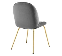 Take Me Home Green Velvet Dining Chair – Set of 4 with Plush Thick Seats, Luxurious Velvet Upholstery, and Shiny Gold Legs for Elegant Dining Spaces