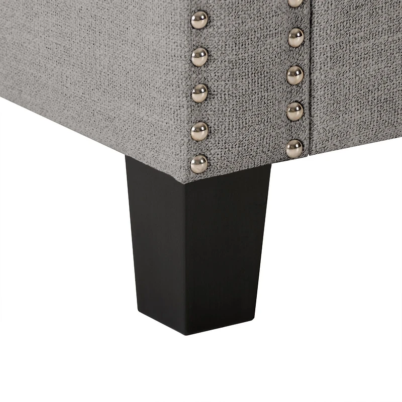 Pouf de stockage en tissu Boston