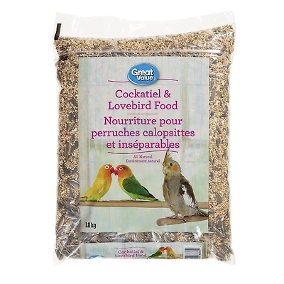 Nourriture Great Value pour inséparables et calopsittes 1,8 kg