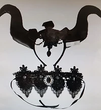 ADULT HORNS AND CHOKER