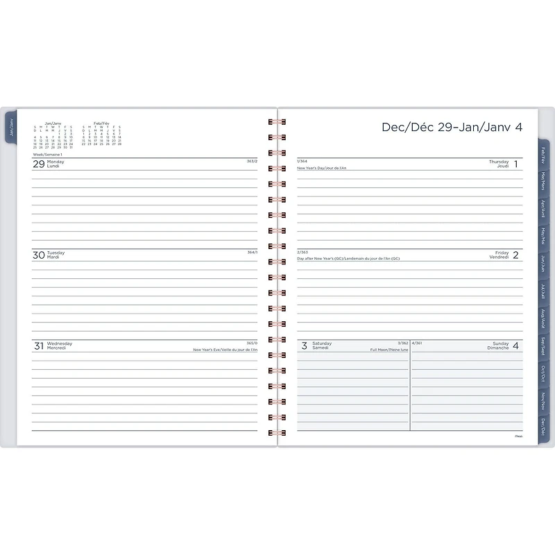 Agenda Grand Mead® Papillon Aqua W/M,26 Agenda