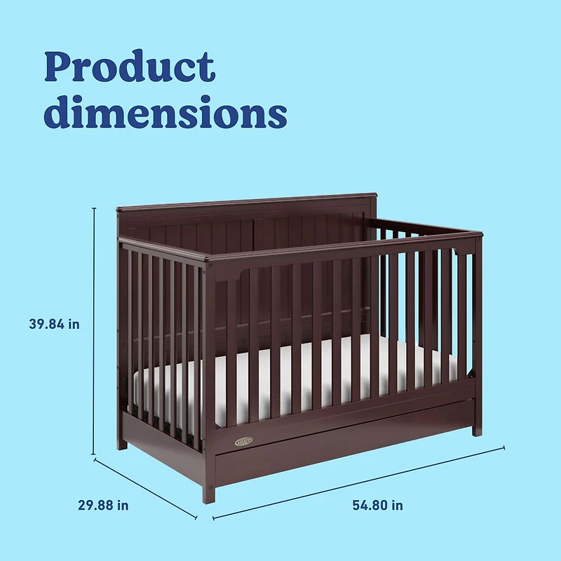 Graco Hadley 5-in-1 Convertible Crib with Drawer