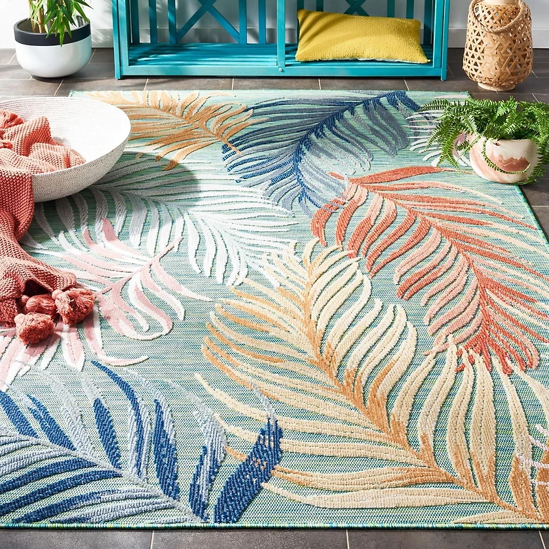 SAFAVIEH Cabana Oakley Floral Vines Outdoor Area Rug