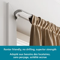 Tringle à rideaux occultants Mainstays, sans perçage, ajustable, 122 à 213 cm