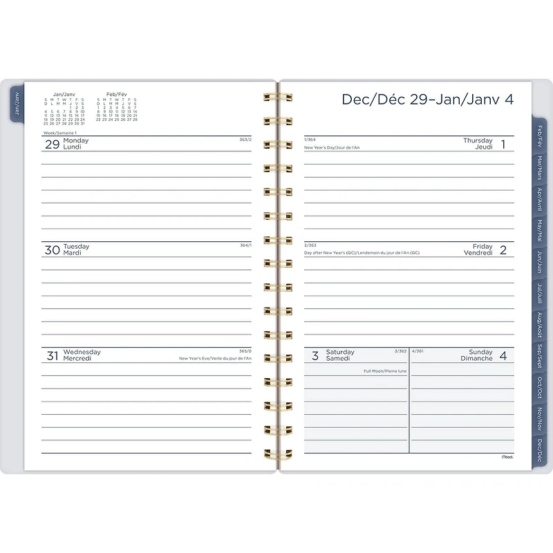 Agenda hebdomadaire Mead® Retro Blue 2026 Agenda