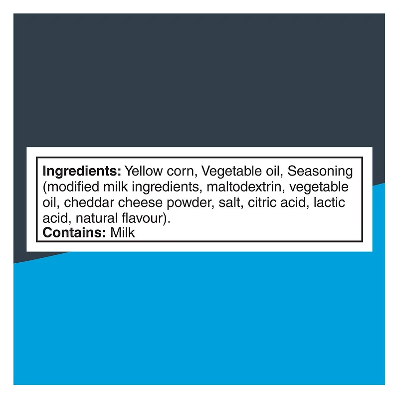 Croustilles de maïs soufflé aromatisées PopCorners Cheddar blanc 142 g.