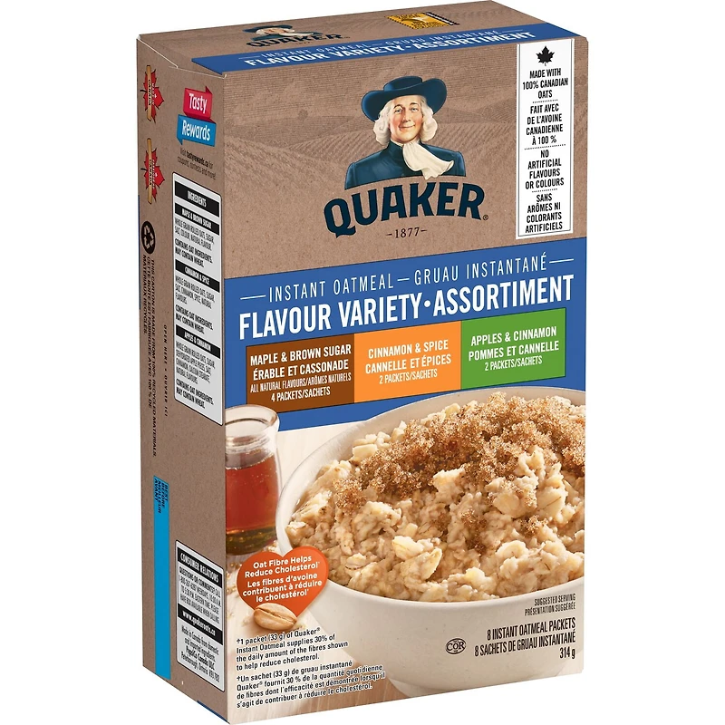 Quaker Gruau instantané Assortiment de 3 saveurs