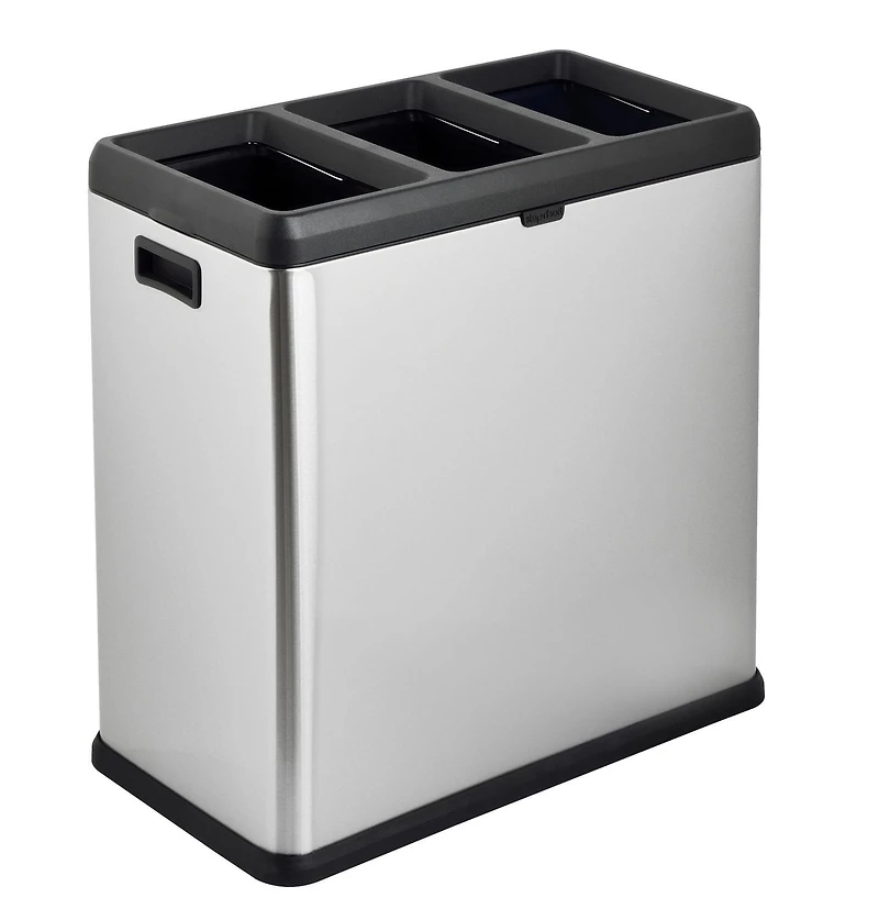 The Step N' Sort 60 L Open Top 3-Compartment Trash and Recycling Sorter