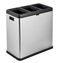 The Step N' Sort 60 L Open Top 3-Compartment Trash and Recycling Sorter