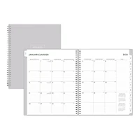 Agenda hebdomadaire/mensuel 2024, 8,5 po x 11 po, Blue Sky, Gris