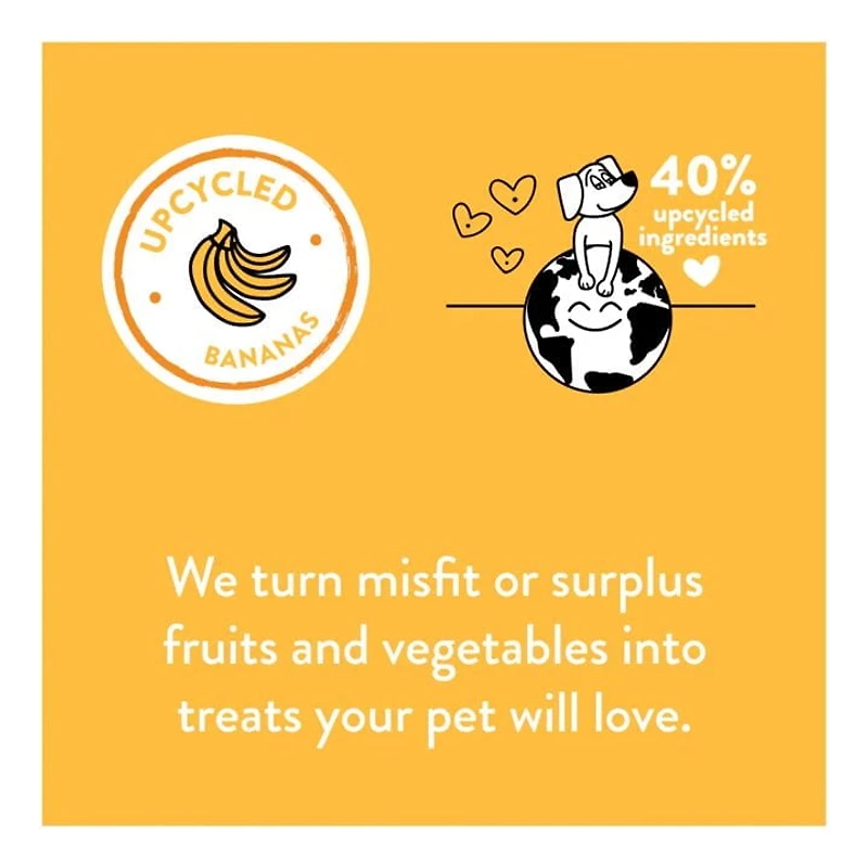 Shameless Pets Bananas For Bacon Soft Baked Banana, Peanut Butter & Bacon Soft Baked Dog Treats With Upcycled Ingredients, 170 g