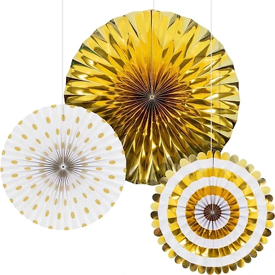 Fan 3 Ct Gold Asst Sz