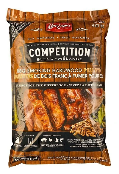 Granulés à fumer pour barbecue MacLean's Competition Blend Sac à granulés de 20 livres