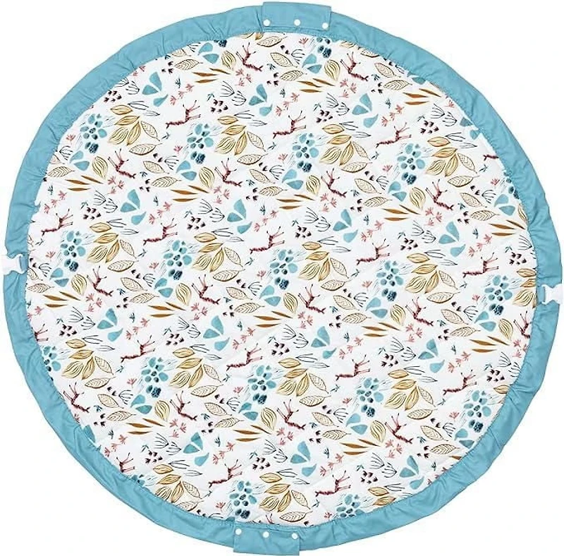 Play & Go - Tapis de Jeu 3-en-1 – Facile à Transporter Partout - Animaux de la Jungle et Feuillage – Sac de Rangement et Sac à Couches – Doux et Sécuritaire pour Nouveau-né à Tout-Petit - 120 cm - PG-