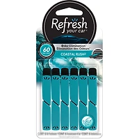 Refresh Your Car Air Freshener Vent Sticks, Coastal Rush Scent, 6 Pack ENERGIZER RYC COASTRUS 6PAQ