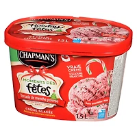 Chapman's Moments des Fêtes crème glacée à la torsade de menthe poivrée, dans un tub 1,5L