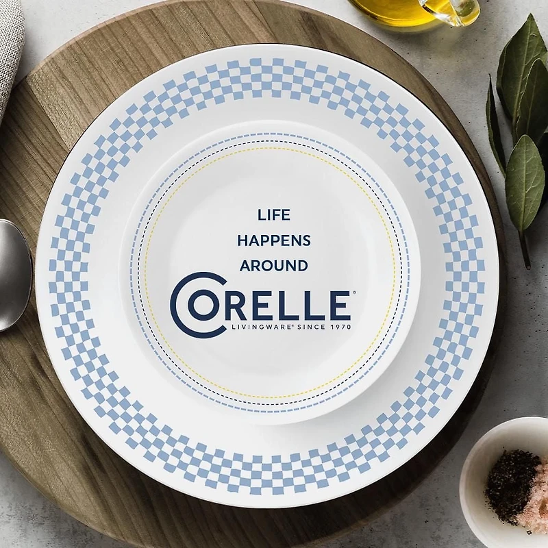 Corelle Amelia 12-Piece Glass Dinnerware Set (Service for 4), AMELIA 12PC SET