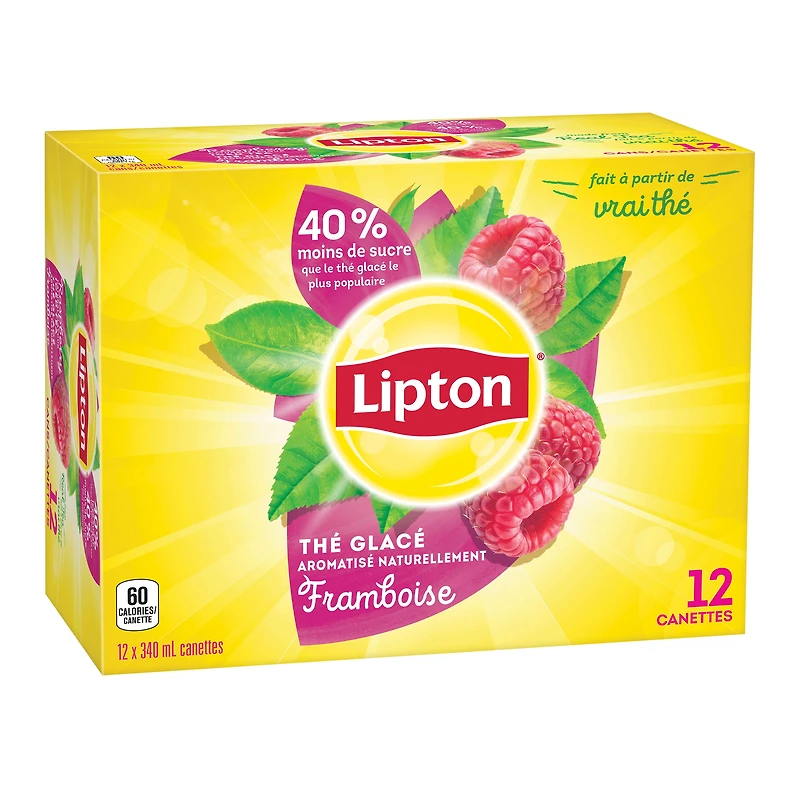 Lipton Raspberry Iced Tea 12 x 340mL, Cans, 12 x 340 mL