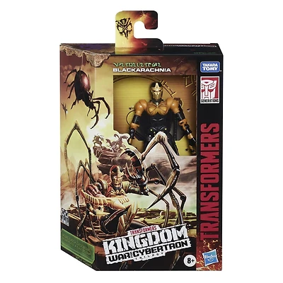 Transformers Generations War for Cybertron : Kingdom, figurine WFC-K5 Blackarachnia Deluxe, pour enfants, à partir de 8 ans, 14 cm