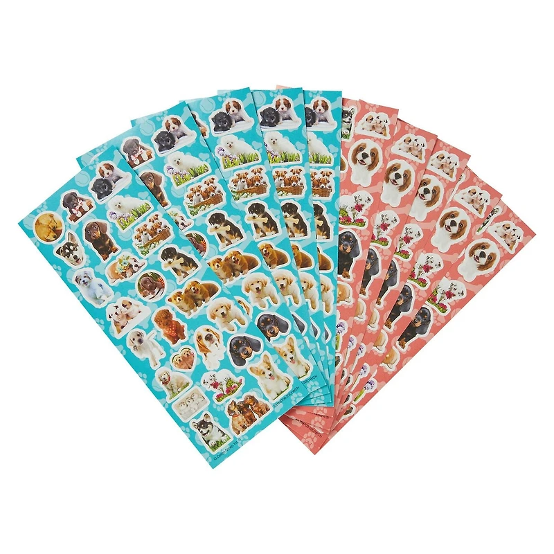 Stickerfitti Puppies Value Pack Stickers, 300 Stickers, Puppy Stickers