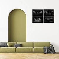 IH Casa Decor Canvas Wall Sign Family/Welcome-Ish 10 X 6 Asstd - Set of 4