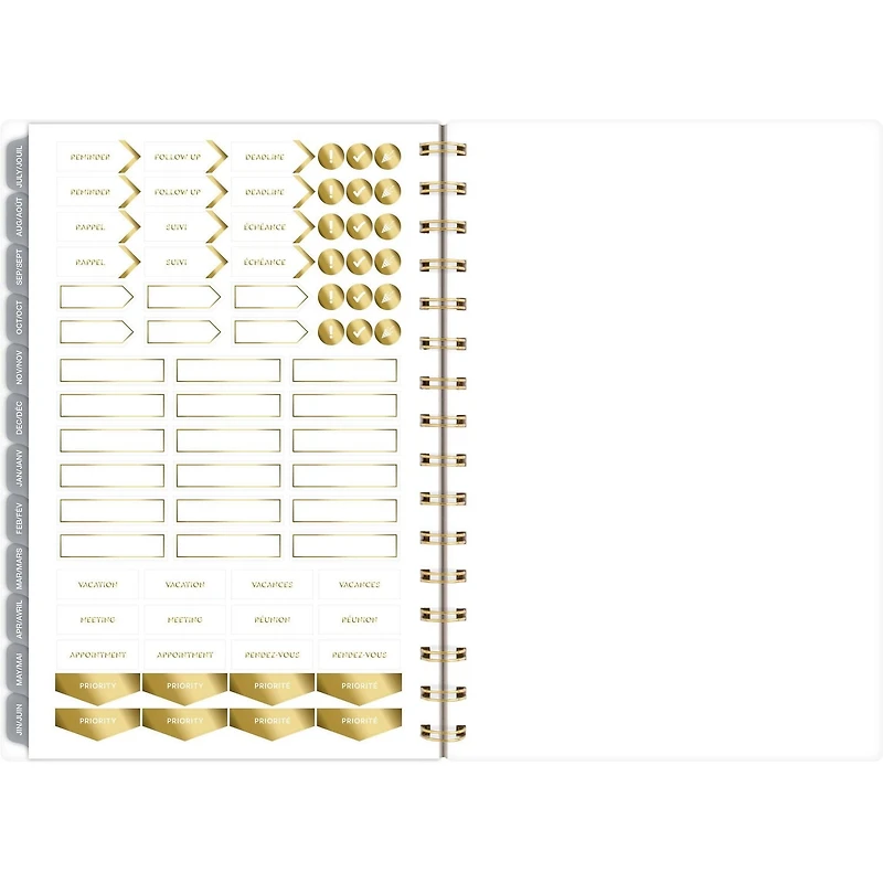 Agenda scolaire hebdomadaire Cambridge® Color Bar rose 2025-2026