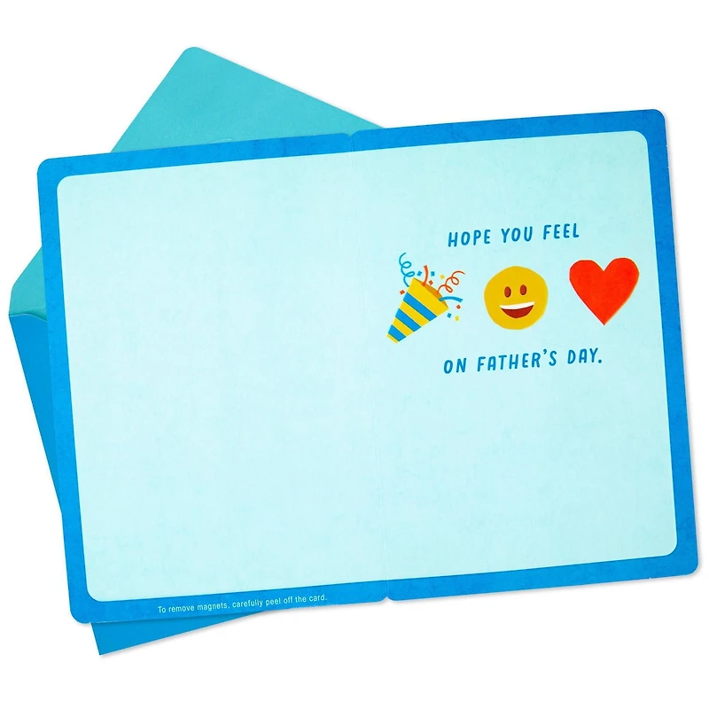 Hallmark Fathers Day Card (Removable Emoji Magnets)