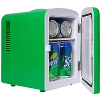 Coca-Cola Sprite Mini Frigo 6 canettes AC/DC, refroidisseur/chauffe-bouteille compact, rangement pour boissons à la maison et en voiture