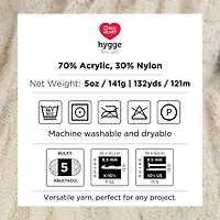 Red Heart® Hygge™ Yarn, Acrylic-Nylon #5 Bulky, 5oz/141g
