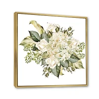 Designart Beau Bouquet Avec Hudrangea et Roses ART MURAL À CADRE FLOTT