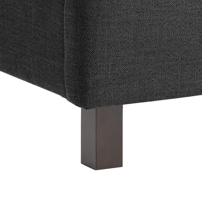 CorLiving Fairfield Upholstered Adult King Bed Frame with Tufted and Winged Headboard - Box Spring Required