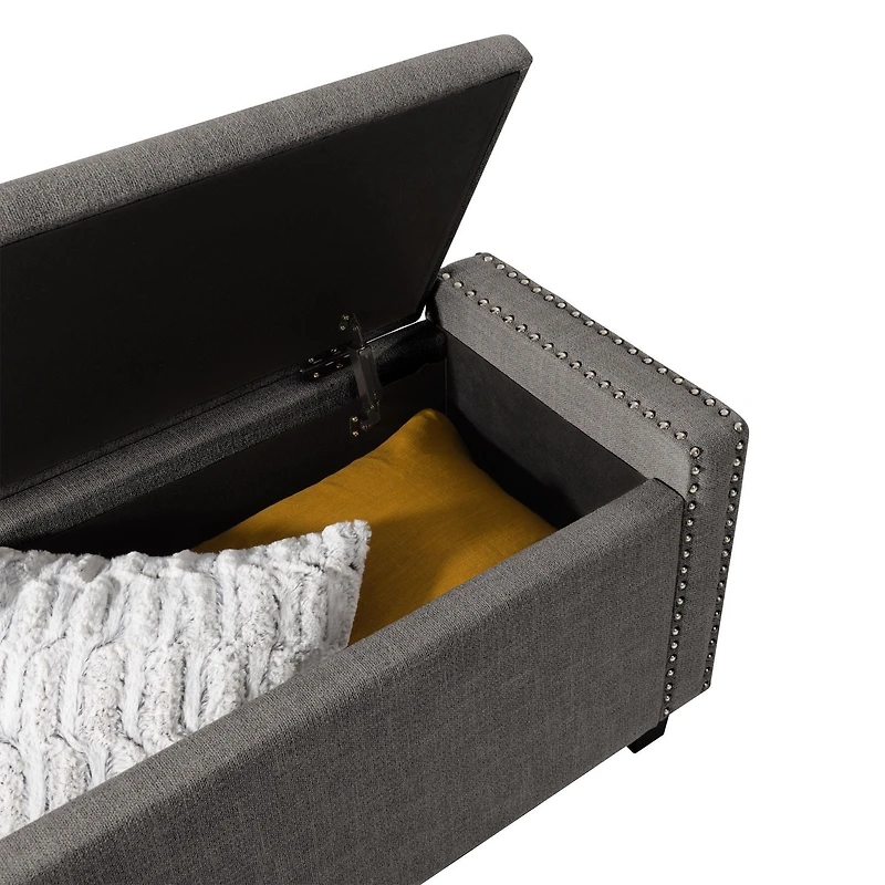Pouf de stockage en tissu Boston