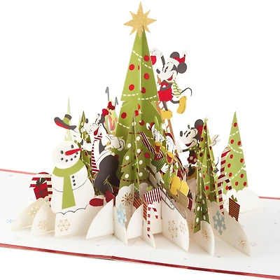 Hallmark Signature Paper Wonder 3D Pop-Up Christmas Card (Disney Mickey Mouse and Friends)