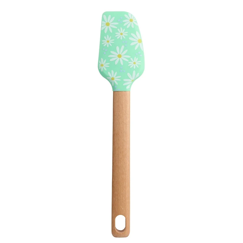 Spatule Way to Celebrate en Silicone de 12”, Marguerites, Verte