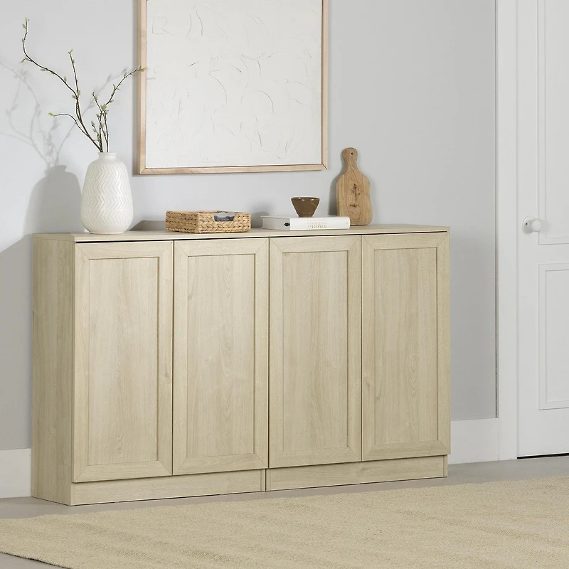 South Shore Arum Set of 2 Sideboards with Shelves