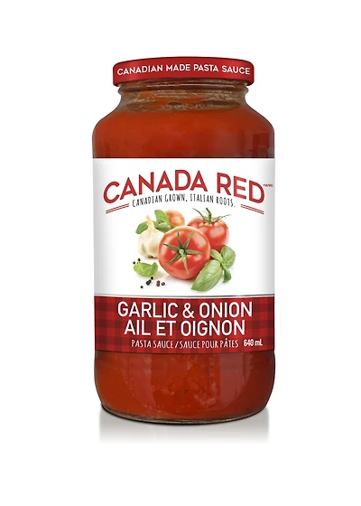 Canada Red Garlic & Onion Pasta Sauce, Canadian Pasta Sauce (640ml)